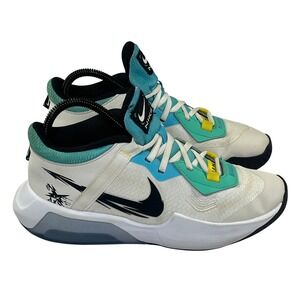 Nike Air Zoom Crossover Doodles Basketball Shoes‎ Kids 6Y White Teal Sneakers